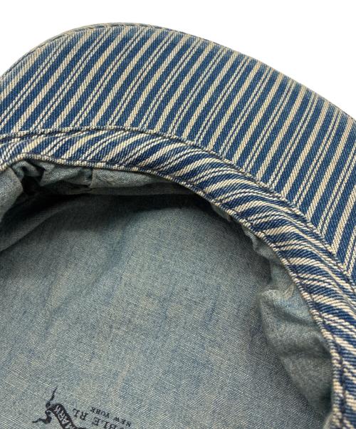 RRL（ダブルアールエル）RRL (ダブルアールエル) ヒッコリーストライプ キャスケット ブルー サイズ:L/G 61cmの古着・服飾アイテム