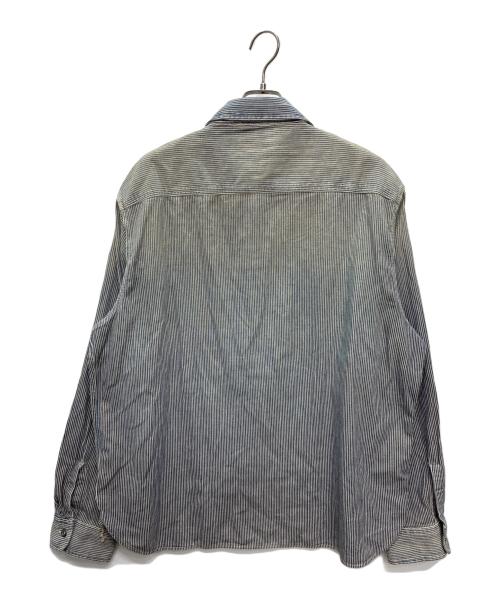 RRL（ダブルアールエル）RRL (ダブルアールエル) インディゴストライプドツイルワークシャツ ブルー×ホワイト サイズ:SIZE XXLの古着・服飾アイテム