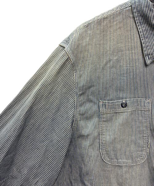RRL（ダブルアールエル）RRL (ダブルアールエル) インディゴストライプドツイルワークシャツ ブルー×ホワイト サイズ:SIZE XXLの古着・服飾アイテム