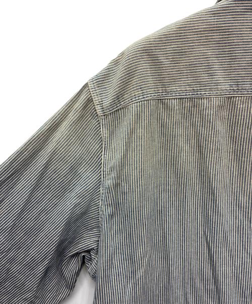 RRL（ダブルアールエル）RRL (ダブルアールエル) インディゴストライプドツイルワークシャツ ブルー×ホワイト サイズ:SIZE XXLの古着・服飾アイテム