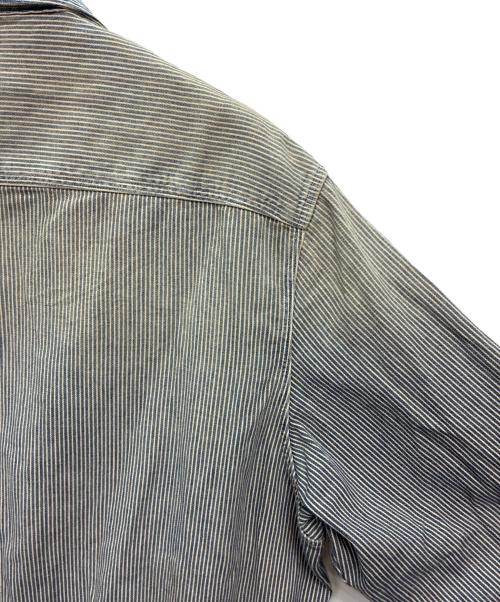 RRL（ダブルアールエル）RRL (ダブルアールエル) インディゴストライプドツイルワークシャツ ブルー×ホワイト サイズ:SIZE XXLの古着・服飾アイテム
