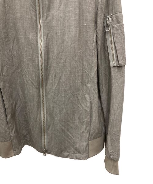 β MEN（ベータメン）β MEN (ベータメン) エクストラファインメリノウール×リネン ミリタリーブルゾン グレー サイズ:Lの古着・服飾アイテム