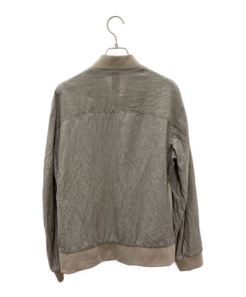 β MEN（ベータメン）β MEN (ベータメン) エクストラファインメリノウール×リネン ミリタリーブルゾン グレー サイズ:Lの古着・服飾アイテム