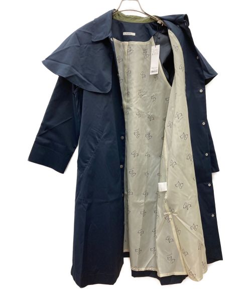 Pou dou dou（プードゥドゥ）Pou dou dou (プードゥドゥ) フリルナイロンコート ネイビー サイズ:M 未使用品の古着・服飾アイテム