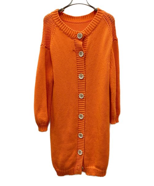 49AV junko shimada（フォーティーナインアベニュージュンコシマダ）49AV junko shimada (フォーティーナインアベニュージュンコシマダ) 2WAYローゲージロングニット オレンジ サイズ:38の古着・服飾アイテム