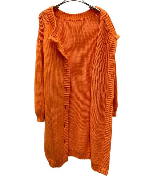 49AV junko shimada（フォーティーナインアベニュージュンコシマダ）49AV junko shimada (フォーティーナインアベニュージュンコシマダ) 2WAYローゲージロングニット オレンジ サイズ:38の古着・服飾アイテム