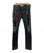 REPLAYリプレイ）の古着「ブラックスキニーデニム」｜ブラック