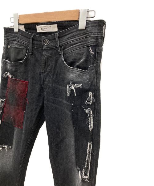 REPLAY（リプレイ）REPLAY (リプレイ) ブラックスキニーデニム ブラック サイズ:W31の古着・服飾アイテム