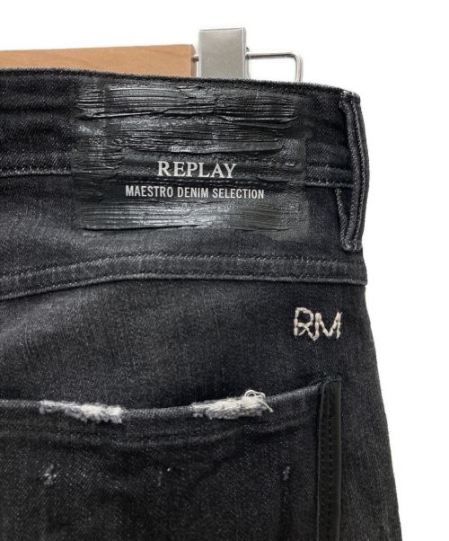 REPLAY（リプレイ）REPLAY (リプレイ) ブラックスキニーデニム ブラック サイズ:W31の古着・服飾アイテム