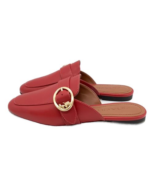 COACH（コーチ）COACH (コーチ) サンダル レッド サイズ:22.5の古着・服飾アイテム