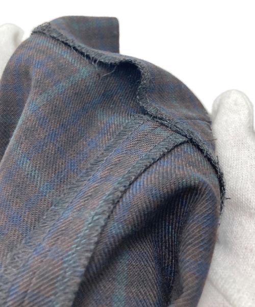 MACKINTOSH PHILOSOPHY（マッキントッシュ フィロソフィー）MACKINTOSH PHILOSOPHY (マッキントッシュフィロソフィー) ウォッシャブルウールワイドパンツ ネイビー×ブラウン サイズ:SIZE  (32)の古着・服飾アイテム