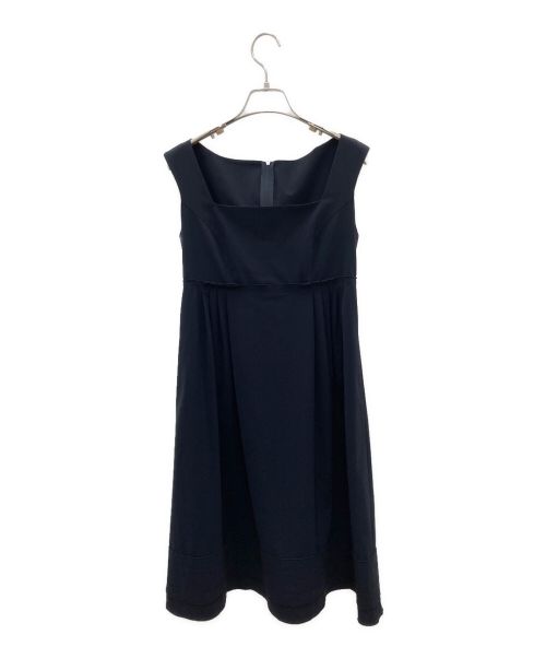 FOXEY NEWYORK（フォクシーニューヨーク）FOXEY NEWYORK (フォクシーニューヨーク) ノースリーブワンピース ネイビー サイズ:Mの古着・服飾アイテム