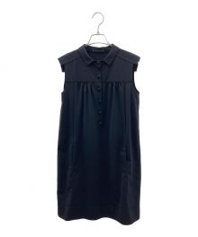 FOXEY NEWYORK（フォクシーニューヨーク）の古着「ノースリーブシャツワンピース」｜ネイビー