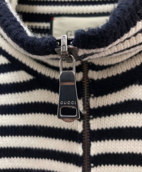 GUCCI（グッチ）GUCCI (グッチ) ジップアップカーディガン ネイビー サイズ:Sの古着・服飾アイテム