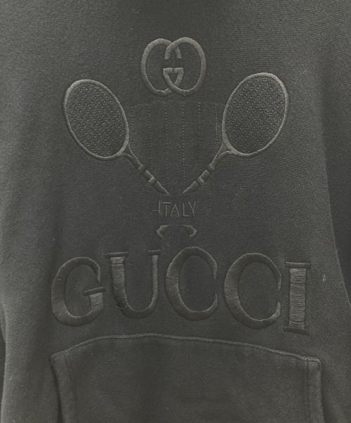 GUCCI（グッチ）GUCCI (グッチ) プルオーバーパーカー ブラック サイズ:XSの古着・服飾アイテム