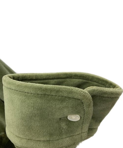 TENBOX（テンボックス）TENBOX (テンボックス) ベロアシャツ オリーブ サイズ:Mの古着・服飾アイテム