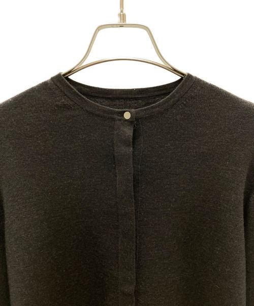 icB（アイシービー）icB (アイシービー) エクストラファインメリノカーディガン ブラウン サイズ:Sの古着・服飾アイテム