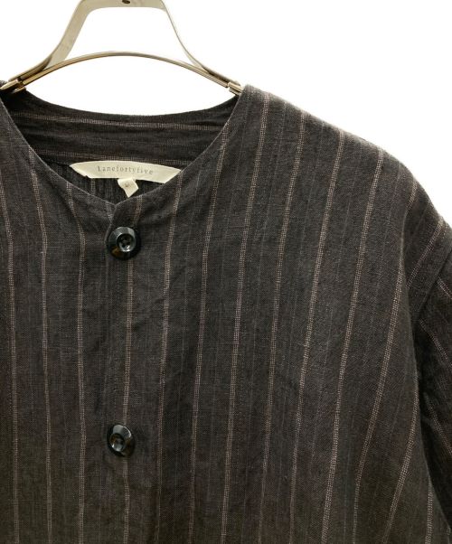 lanefortyfive（レーンフォーティーファイブ）lanefortyfive (レーンフォーティーファイブ) リネンシャツ ブラウン サイズ:40の古着・服飾アイテム