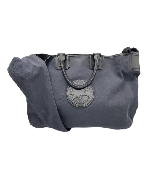 HUNTING WORLD（ハンティングワールド）HUNTING WORLD (ハンティングワールド) 2WAYバッグ ネイビー×ブラックの古着・服飾アイテム