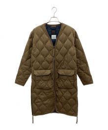 TAION（タイオン）の古着「キルティングダウンコート」｜ブラウン