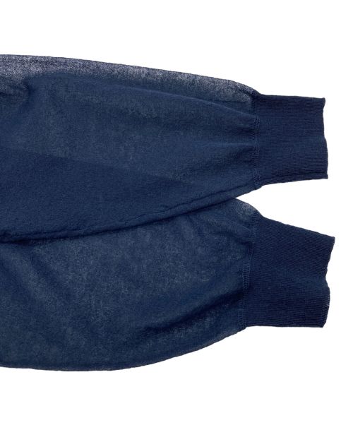 6(ROKU) BEAUTY&YOUTH（ロク ビューティーアンドユース）6(ROKU) BEAUTY&YOUTH (ロク ビューティーアンドユース) SHEER COLOR RIB PULLOVER ニット ネイビー サイズ:Free 未使用品の古着・服飾アイテム