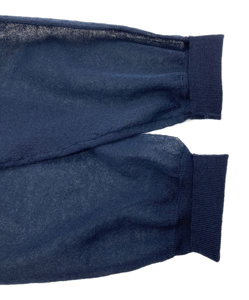 6(ROKU) BEAUTY&YOUTH（ロク ビューティーアンドユース）6(ROKU) BEAUTY&YOUTH (ロク ビューティーアンドユース) SHEER COLOR RIB PULLOVER ニット ネイビー サイズ:Free 未使用品の古着・服飾アイテム