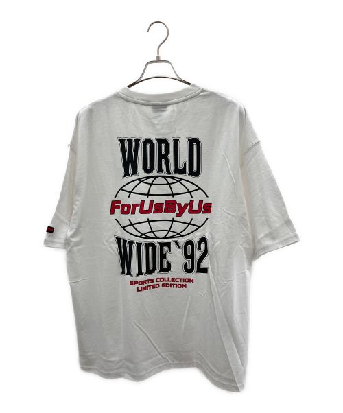 FUBU（フブ）FUBU (フブ) 半袖カットソー ホワイト×ブラック サイズ:XLの古着・服飾アイテム