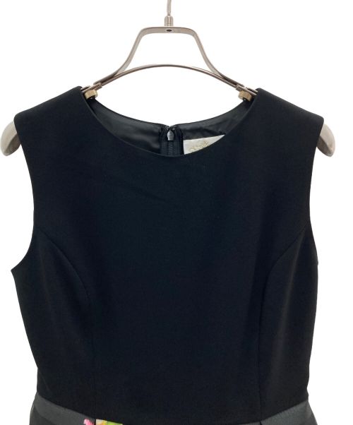 GRACE CLASS（グレースクラス）GRACE CLASS (グレースクラス) ボーダージャガードフラワーワンピース ブラック サイズ:36の古着・服飾アイテム