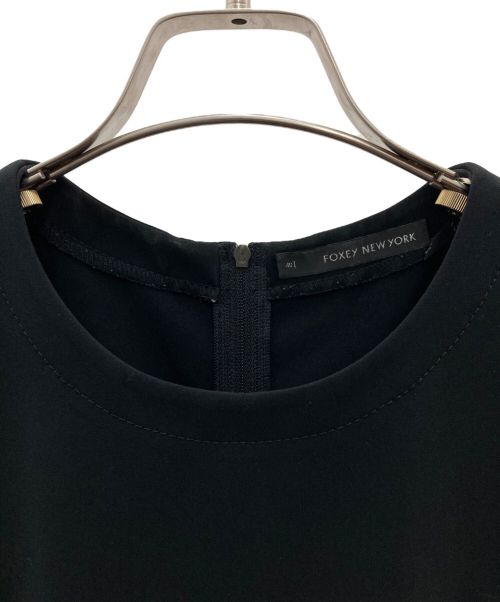 FOXEY NEWYORK（フォクシーニューヨーク）FOXEY NEWYORK (フォクシーニューヨーク) ノースリーブワンピース ブラック サイズ:40の古着・服飾アイテム