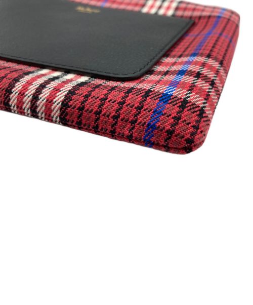 MULBERRY（マルベリー）MULBERRY (マルベリー) ポーチ レッド×ブルーの古着・服飾アイテム