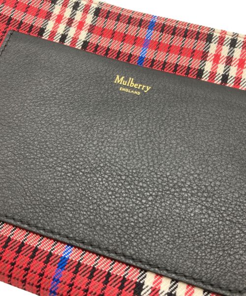 MULBERRY（マルベリー）MULBERRY (マルベリー) ポーチ レッド×ブルーの古着・服飾アイテム