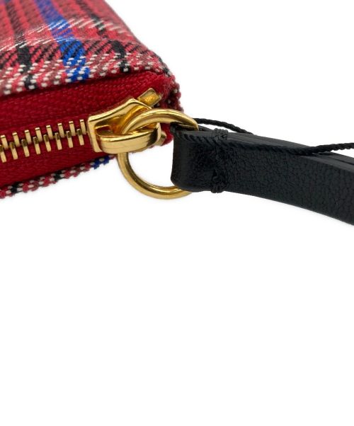 MULBERRY（マルベリー）MULBERRY (マルベリー) ポーチ レッド×ブルーの古着・服飾アイテム