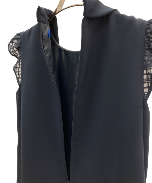 BLUE LABEL CRESTBRIDGE（ブルーレーベルクレストブリッジ）BLUE LABEL CRESTBRIDGE (ブルーレーベルクレストブリッジ) 半袖ワンピース ネイビー サイズ:36の古着・服飾アイテム