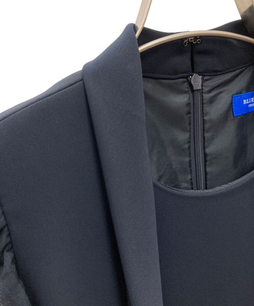 BLUE LABEL CRESTBRIDGE（ブルーレーベルクレストブリッジ）BLUE LABEL CRESTBRIDGE (ブルーレーベルクレストブリッジ) 半袖ワンピース ネイビー サイズ:36の古着・服飾アイテム