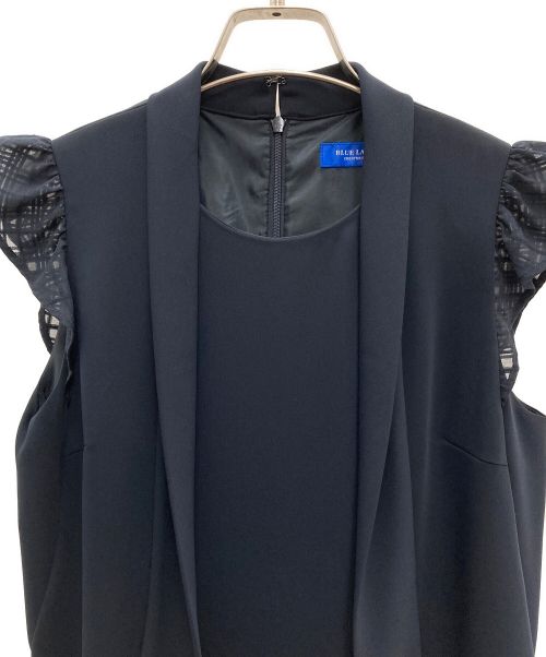 BLUE LABEL CRESTBRIDGE（ブルーレーベルクレストブリッジ）BLUE LABEL CRESTBRIDGE (ブルーレーベルクレストブリッジ) 半袖ワンピース ネイビー サイズ:36の古着・服飾アイテム