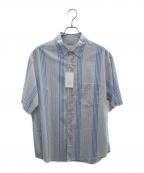 BEAUTY&YOUTHビューティーアンドユース）の古着「半袖シャツ」｜ブルー×グレー