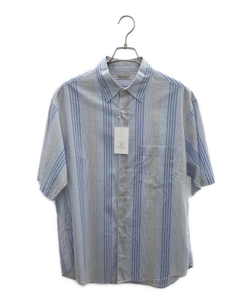 BEAUTY&YOUTH（ビューティーアンドユース）BEAUTY&YOUTH (ビューティーアンドユース) 半袖シャツ ブルー×グレー サイズ:Lの古着・服飾アイテム