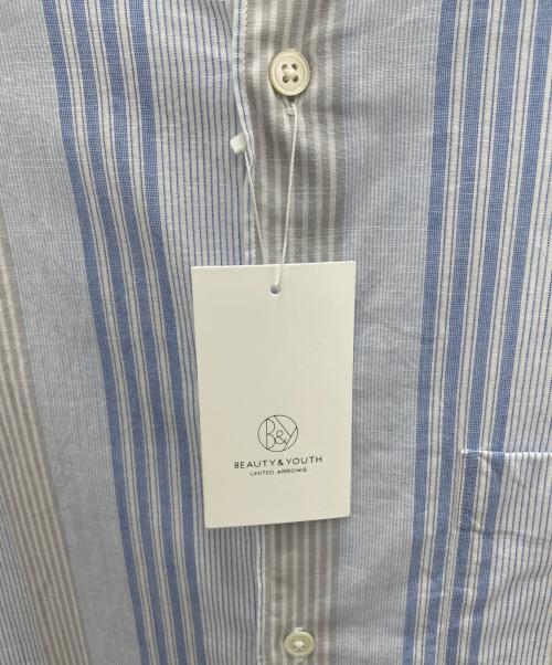 BEAUTY&YOUTH（ビューティーアンドユース）BEAUTY&YOUTH (ビューティーアンドユース) 半袖シャツ ブルー×グレー サイズ:Lの古着・服飾アイテム