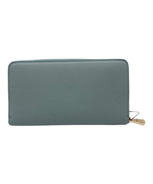 serapian（セラピアン）serapian (セラピアン) ラウンドファスナー長財布 スカイブルーの古着・服飾アイテム