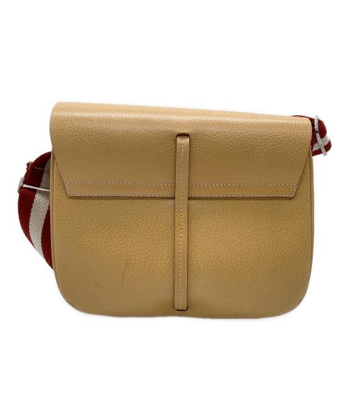 BALLY（バリー）BALLY (バリー) ショルダーバッグ ベージュ×レッドの古着・服飾アイテム