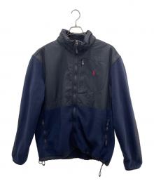 POLO RALPH LAUREN（ポロ・ラルフローレン）の古着「フリースジャケット」｜ブラック×ネイビー