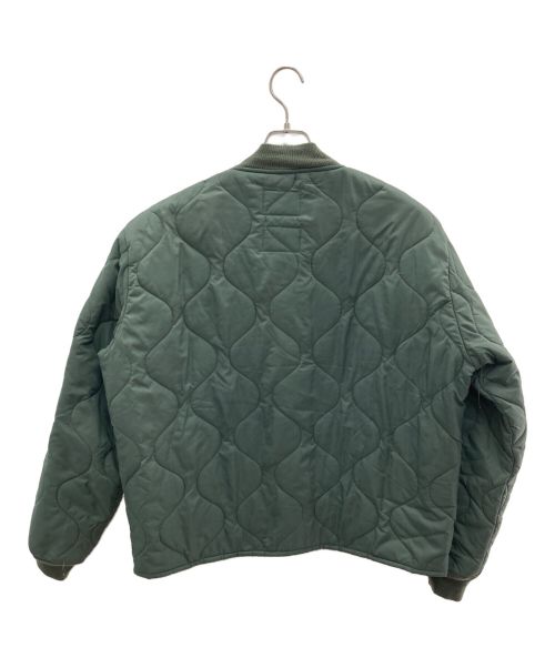 -（-）- (-) キルティングライナージャケット オリーブ サイズ:XLの古着・服飾アイテム