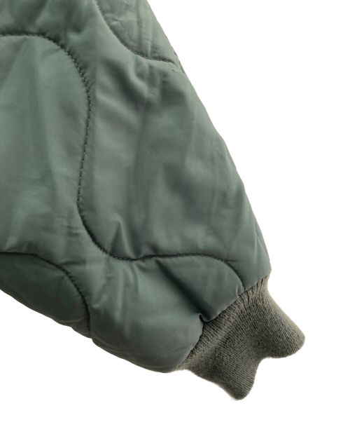-（-）- (-) キルティングライナージャケット オリーブ サイズ:XLの古着・服飾アイテム