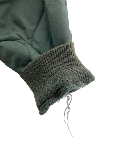 -（-）- (-) キルティングライナージャケット オリーブ サイズ:XLの古着・服飾アイテム