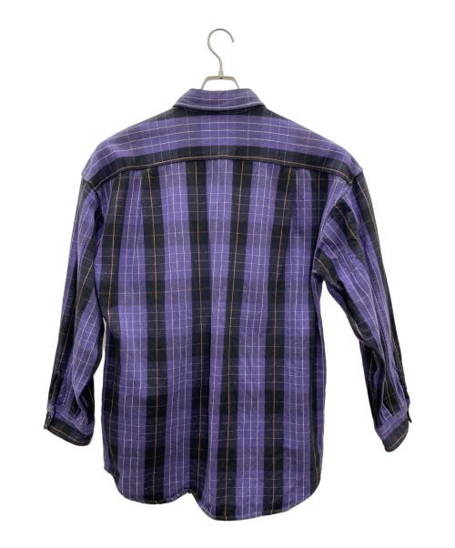 MONKEY TIME（モンキータイム）MONKEY TIME (モンキータイム) オーバーサイズシャツ バイオレット×ブラック サイズ:Freeの古着・服飾アイテム