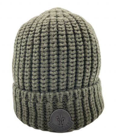 【未使用品】MONCLER ニット帽とスカーフのセット ネイビー 未使用品】MONCLER ニット帽とスカーフのセット ネイビー 未使用