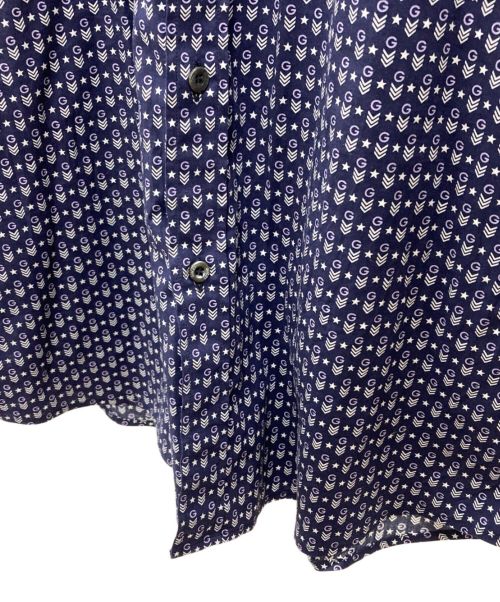 GUCCI（グッチ）GUCCI (グッチ) 柄シャツ ネイビー サイズ:L(42)の古着・服飾アイテム