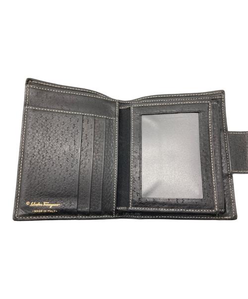 Salvatore Ferragamo（サルヴァトーレ フェラガモ）Salvatore Ferragamo (サルヴァトーレ フェラガモ) 2つ折り財布 ブラックの古着・服飾アイテム