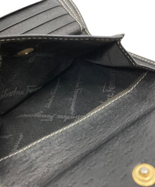 Salvatore Ferragamo（サルヴァトーレ フェラガモ）Salvatore Ferragamo (サルヴァトーレ フェラガモ) 2つ折り財布 ブラックの古着・服飾アイテム