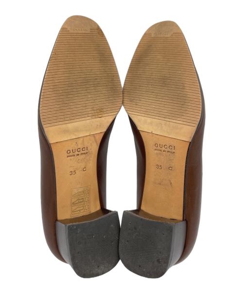 GUCCI（グッチ）GUCCI (グッチ) バンブービットローファー ブラウン サイズ:35の古着・服飾アイテム